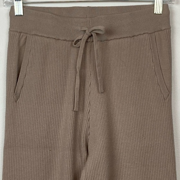 EXPRESS Ribbed Cable Knit High Waisted Jogger Pant with Pockets - Picture 3 of 13